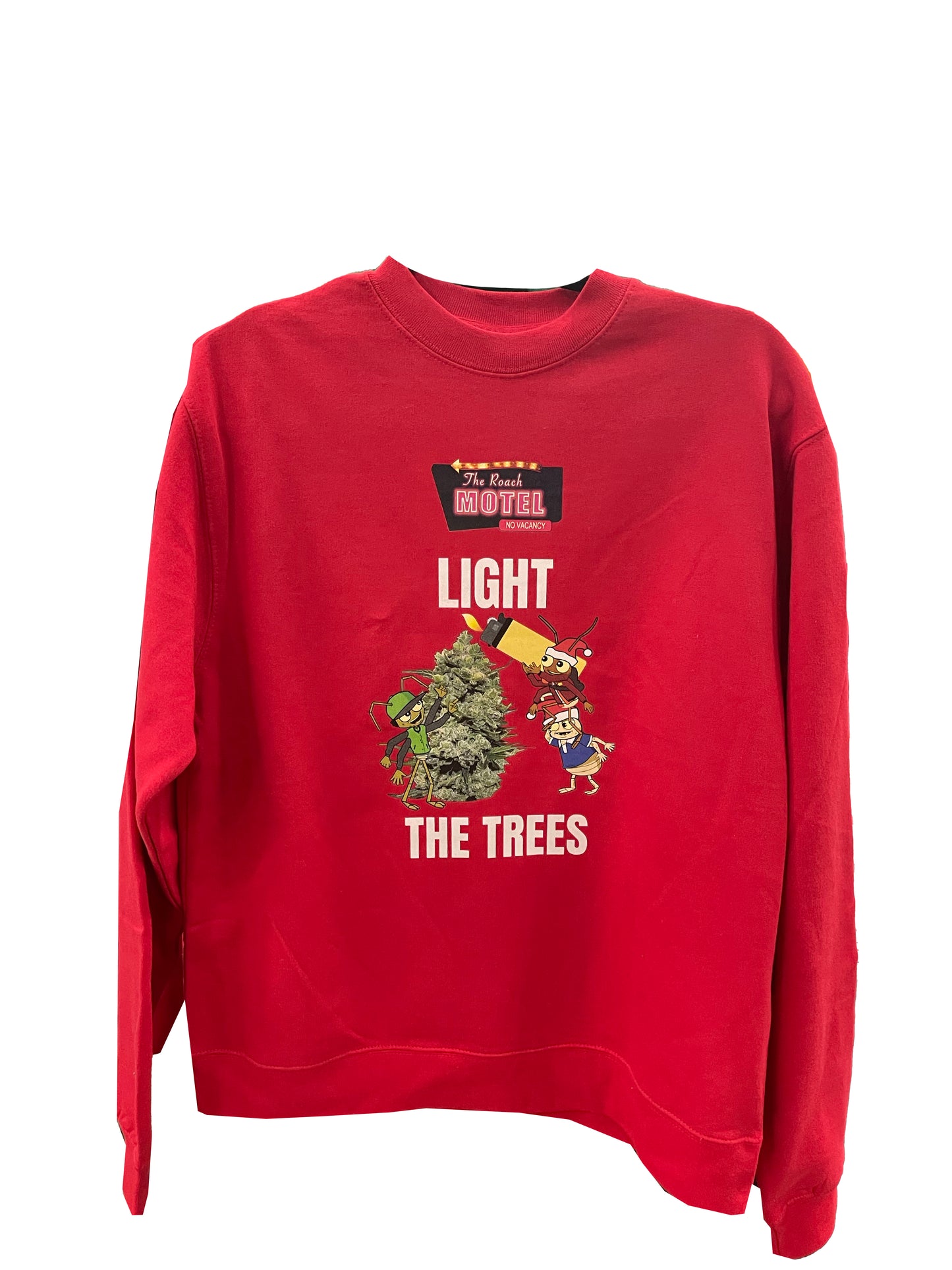 Light The Trees Red Crew Neck Sweatshirt